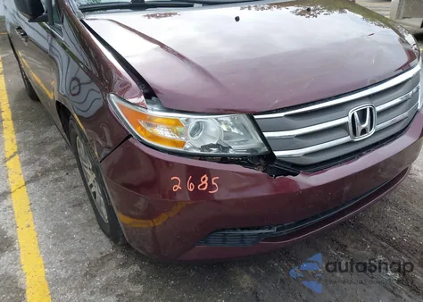 2013 Honda Odyssey Ex-L из США, поврежденный, VIN 5FNRL5H64DB053215